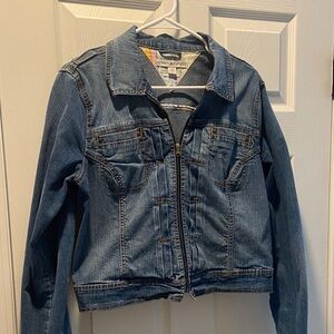 Tommy Hilfiger Cropped Blue Denim Jacket